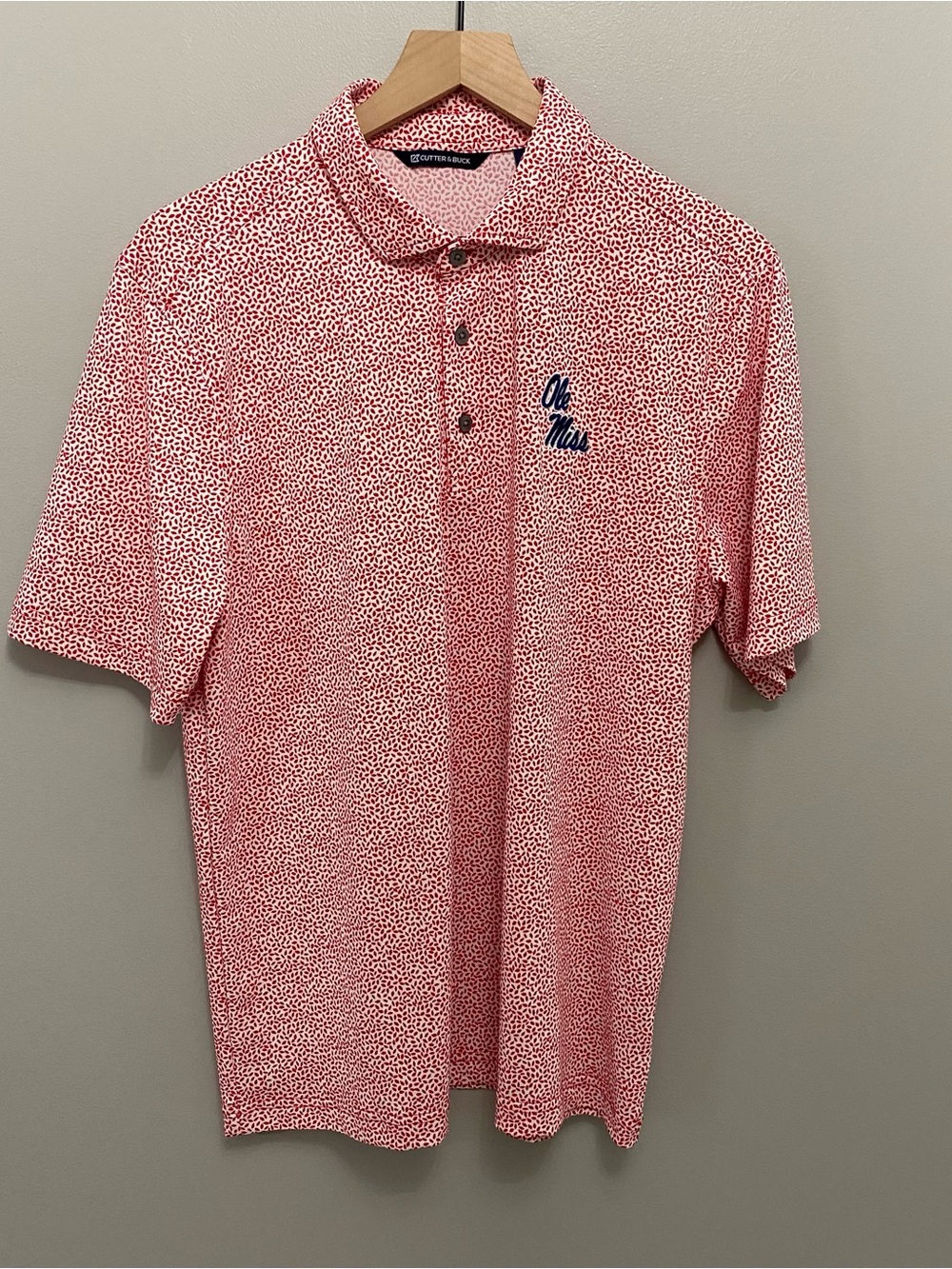 Ole Miss Rebels Cutter & Buck Virtue Eco Pique Floral Polo Mens M NWT - Picture 10 of 11